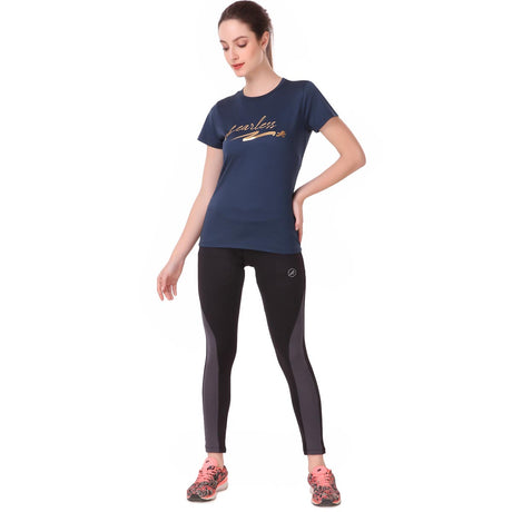 Performance Tshirt For Fearless Women (Blue Blood)