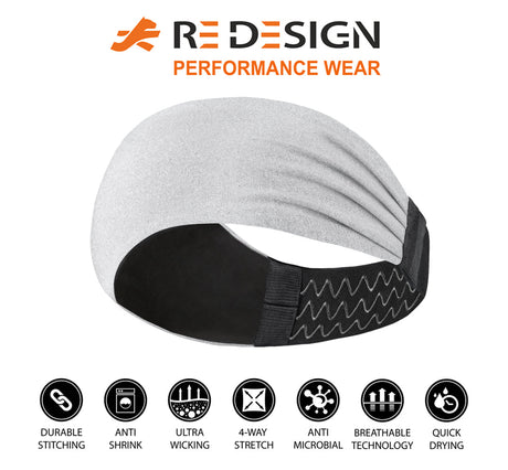 Sports Headband For Men and Women (Light Grey)