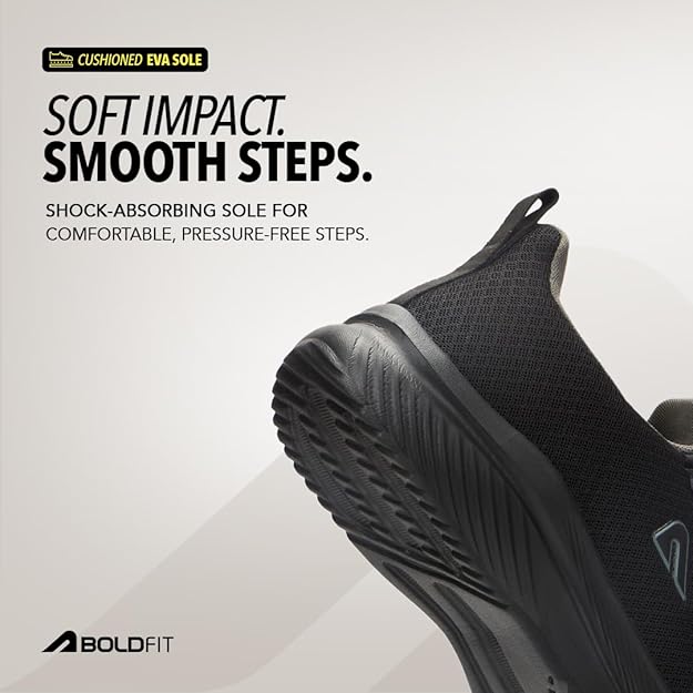 Flexcush Men Walking Shoes - Black