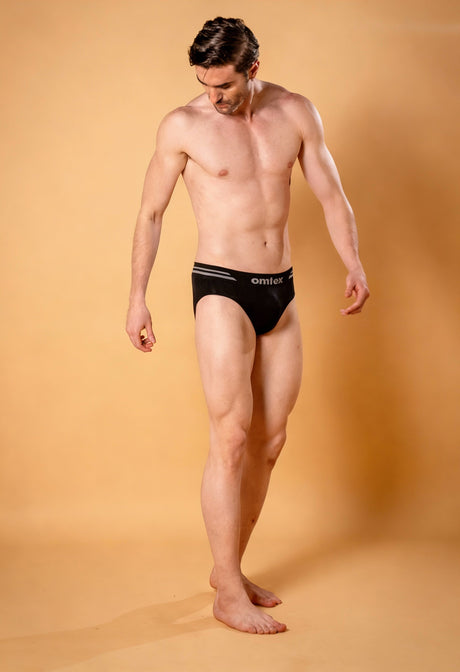 V Seamless Brief Supporter Black P2 | Omtex