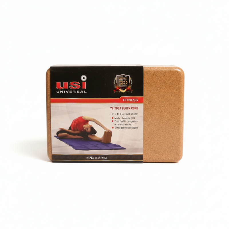 USI YB Yoga Block Cork - Fitness Equipment
