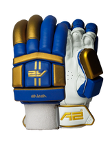 Cricket Batting Gloves - Gold & Blue