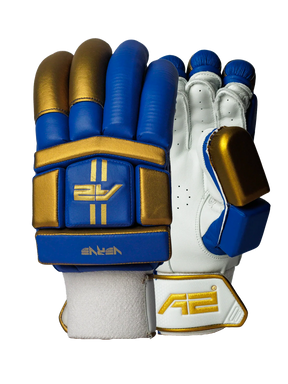 Cricket Batting Gloves - Gold & Blue