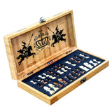 VIXEN CHESS BOARD FOLDABLE ASHOKA WOODEN COINS ASHOKA