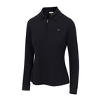 Greg Norman Women's Long Sleeve Classic Pique Polo T-Shirt - Black