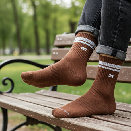 The Sock Street Sports Running Crew Socks Canyon Pack of 3