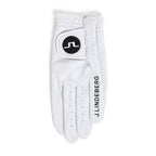 J Lindeberg Men’s Ron Leather Golf Glove - Left Hand - White