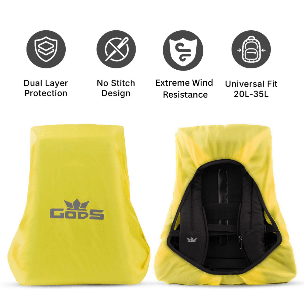 GODS Rain Cover for Backpacks (20L-35L) |  All-Weather Raincover, Waterproof, Wind-Resistant, No-Sti | Road Gods