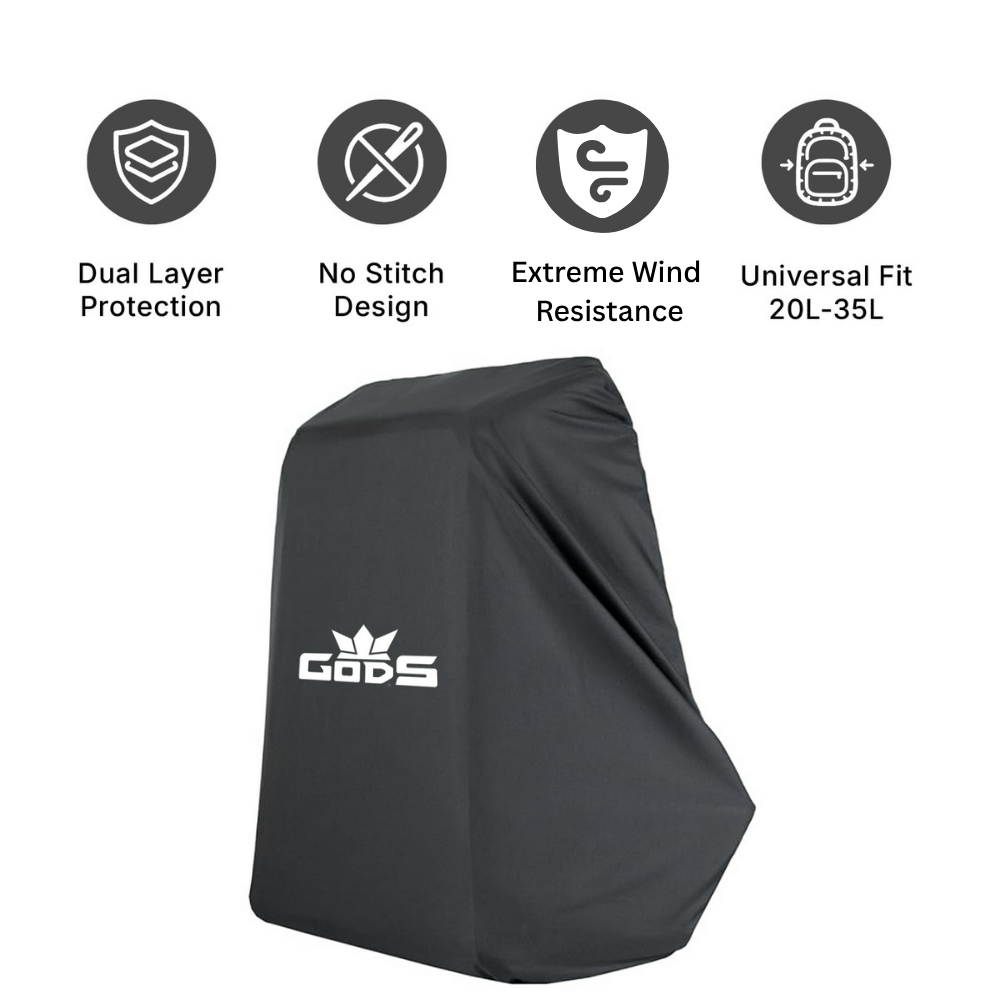 GODS Rain Cover for Backpacks (20L-35L) |  All-Weather Raincover, Waterproof, Wind-Resistant, No-Stitch Design | Fits Ghost X, Zarc X & More
