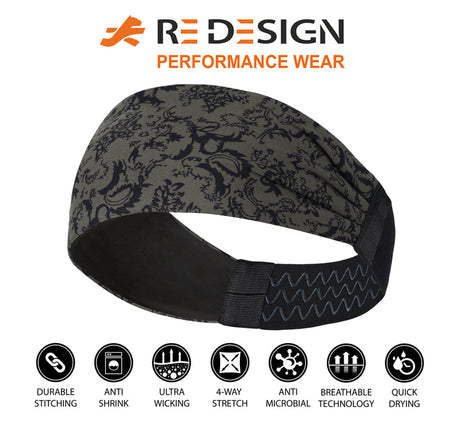 Sports Headband For Men and Women (Juniper Green Pattern)