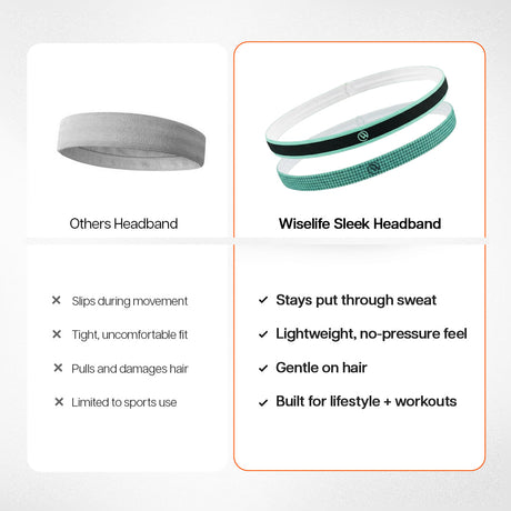 Silicone-Grip Headband Set of 2 | Wiselife