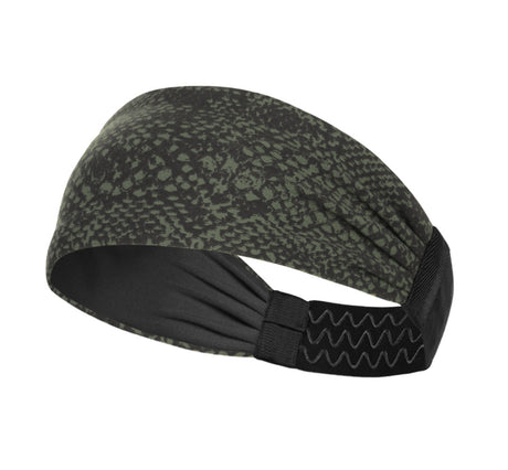 Sports Headband For Men and Women (Dark Green Snake Print)