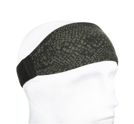 Sports Headband For Men and Women (Dark Green Snake Print)