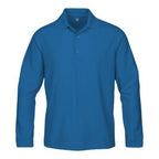 Viper Golf Men's Classic Solid Long Sleeve Golf Polo T-Shirt - Teal