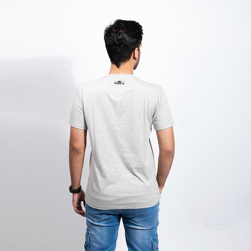 Grunge Crown Men's Grey Tshirt - Gods Exclusive Collection