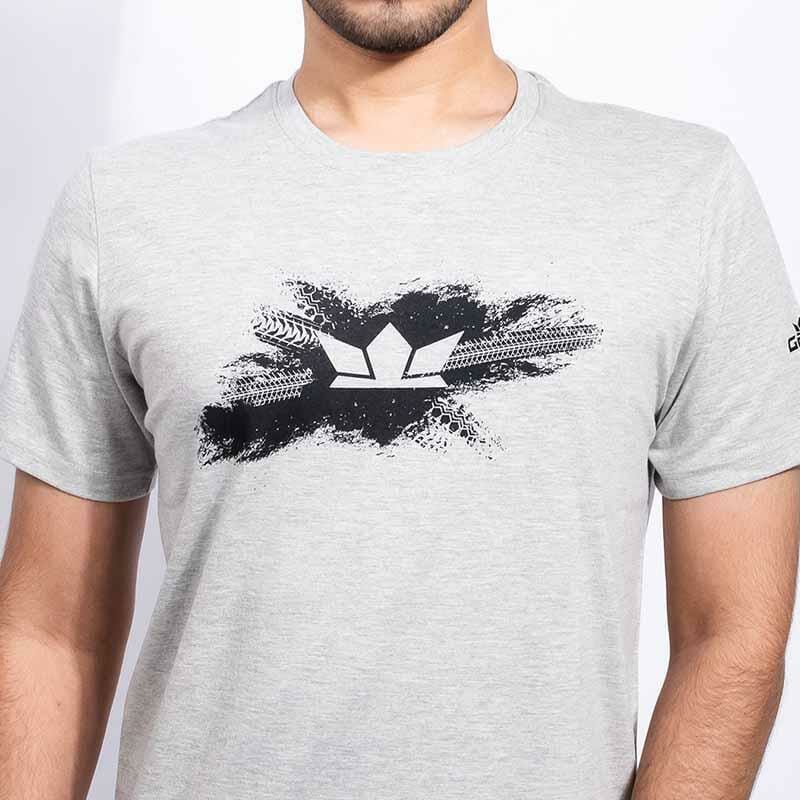 Grunge Crown Men's Grey Tshirt - Gods Exclusive Collection
