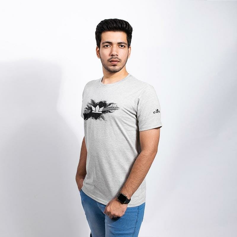Grunge Crown Men's Grey Tshirt - Gods Exclusive Collection