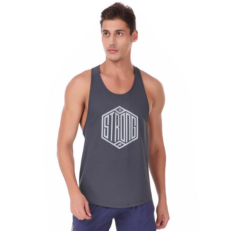 Gym Stringer For Men (Shadow Grey)