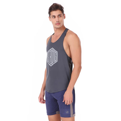 Gym Stringer For Men (Shadow Grey)