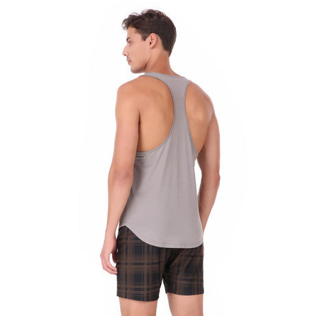 Gym Stringer For Men (Frost Grey)
