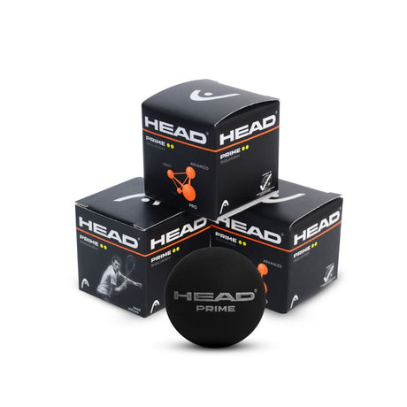 Head Prime Double Dot Squash Ball (3 Pcs)
