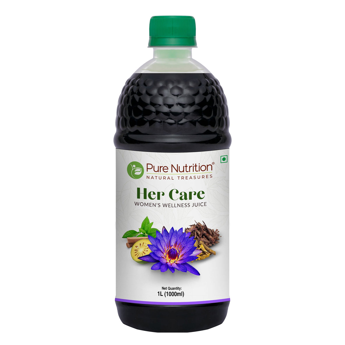 Her Care Women's Wellness Juice Shatavari, Ashoka & Blue Lotus Herbal Blend - Nutrition by Pure Nutrition