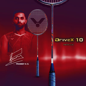 DriveX-10 METALLIC-B G5 Unstrung Defensive Badminton Racket – 4U/3U | Prannoy H.S.