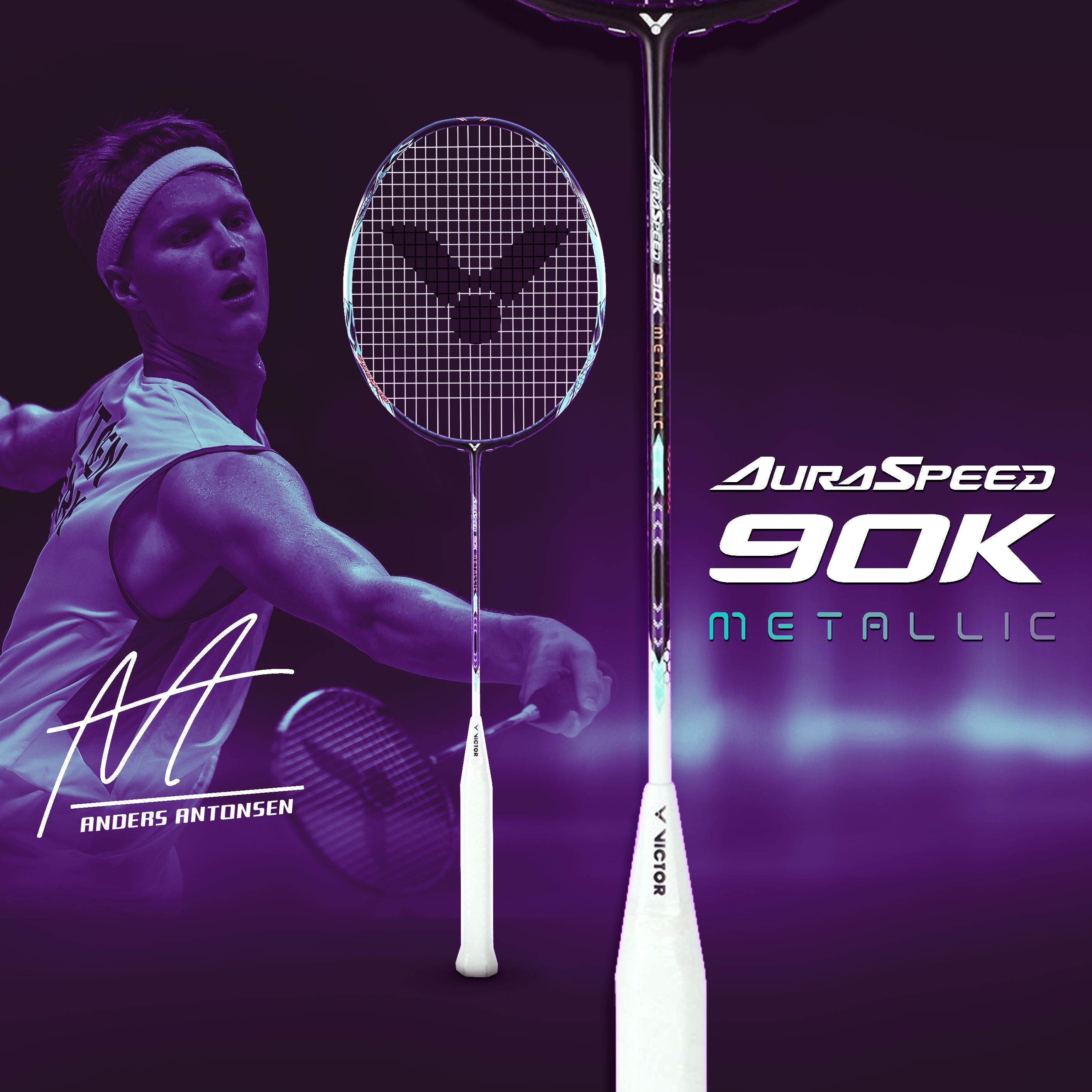 Victor AuraSpeed 90K Metallic Turquoise | KIBI Sports – KIBI SPORTS
