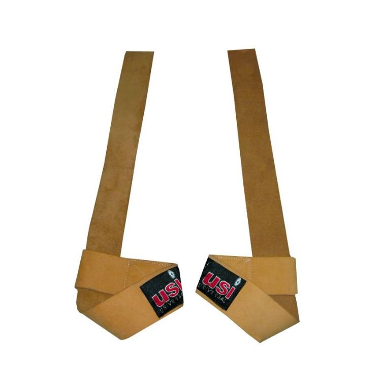 USI Leather Lifting Straps - Fitness Equipment