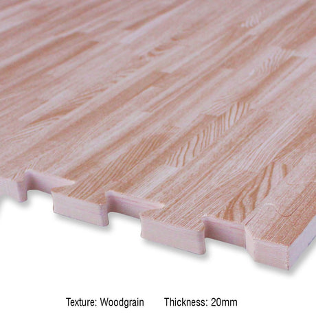WOOD GRAIN INTERLOK EVA FOAM MAT - W20 Floorings Mats USI | Kibi Sports