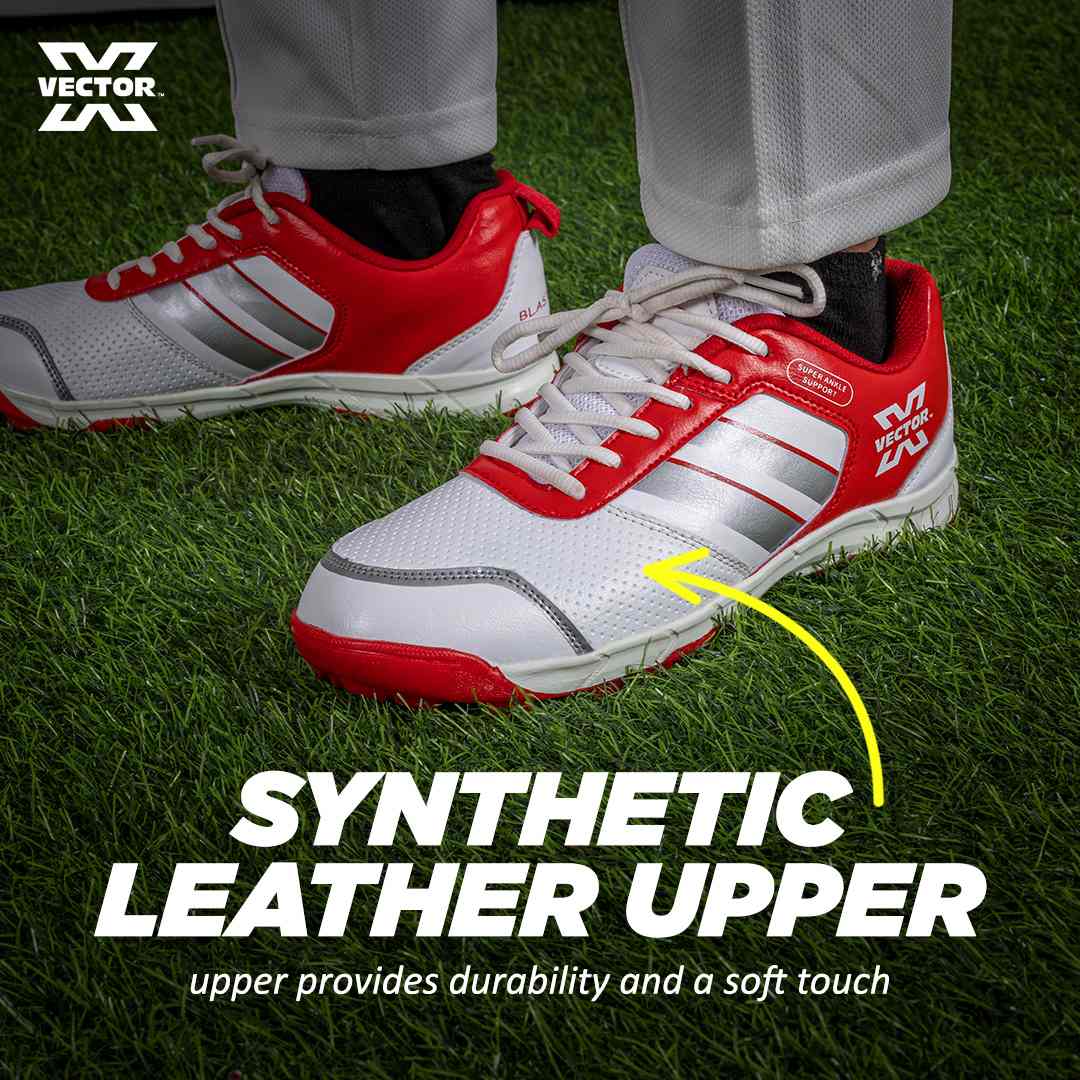 Vector X Blast-7.0 Stud Cricket Shoes, Synthetic Upper, Rubber Outsole, Designed to Elevate Your Game to New Heights Power, Precision, and Comfort