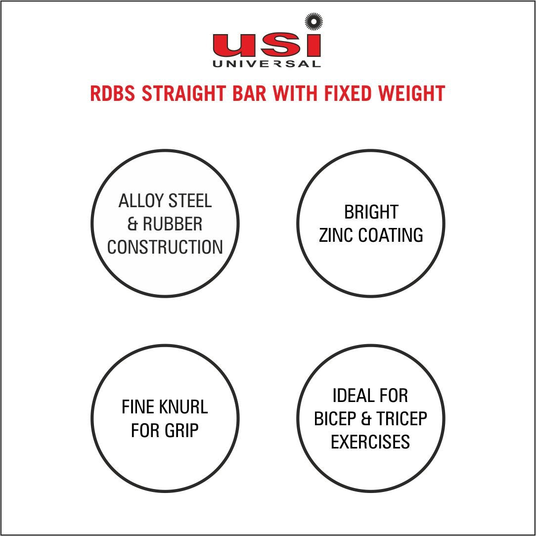 Straight Bar with Fixed Weight - RDBS | Kibi Sports