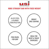 Straight Bar with Fixed Weight - RDBS | Kibi Sports
