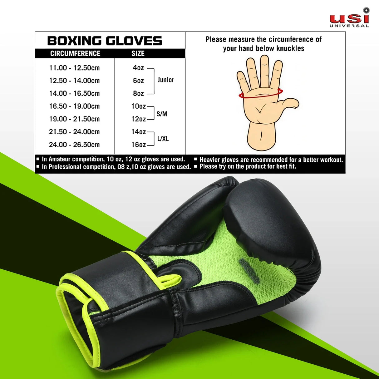 USI Universal MUAY Thai Gloves - 609MTP | Kibi Sports
