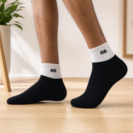 The Sock Street Design All Purpose Heritage Cuff Ankle Socks (Pack of 3)