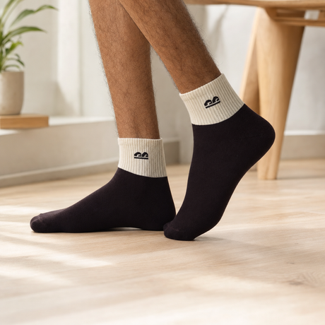 The Sock Street Design All Purpose Heritage Cuff Ankle Socks (Pack of 3)