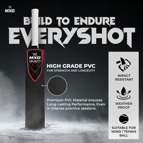 MXG Velocity Heavy Duty Plastic Full Size Cricket Bat (34 x 4.5 Inch) Ultra Strong Power Bat for All Age Groups (Full Size 8) - Image 12 | KIBI SPORTS