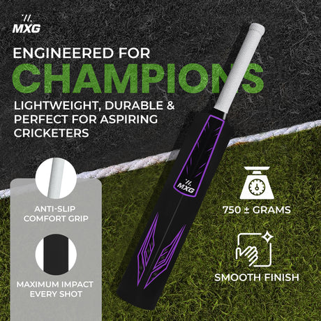 MXG Velocity Heavy Duty Plastic Full Size Cricket Bat (34 x 4.5 Inch) Ultra Strong Power Bat for All Age Groups (Full Size 8) - Image 20 | KIBI SPORTS