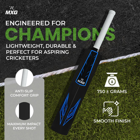 MXG Velocity Heavy Duty Plastic Full Size Cricket Bat (34 x 4.5 Inch) Ultra Strong Power Bat for All Age Groups (Full Size 8) - Image 7 | KIBI SPORTS