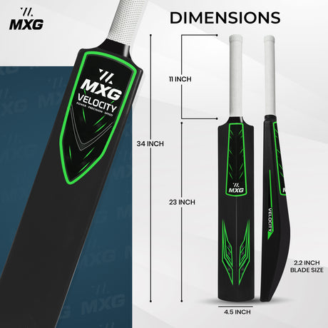 MXG Velocity Heavy Duty Plastic Full Size Cricket Bat (34 x 4.5 Inch) Ultra Strong Power Bat for All Age Groups (Full Size 8) - Image 14 | KIBI SPORTS