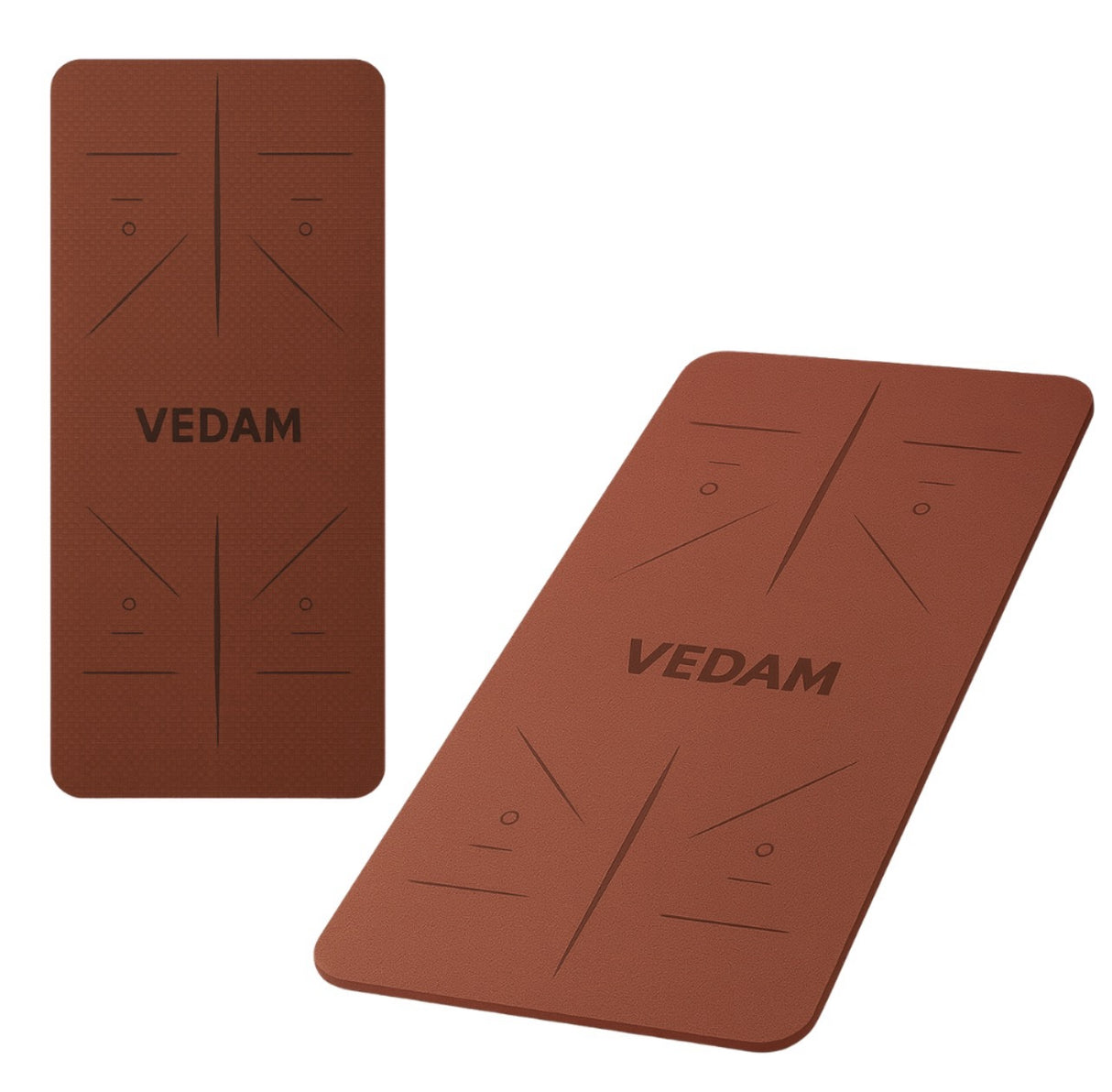 Vedam TPE Alignment Yoga Mat (Wine) 8MM