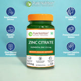 Zinc Citrate High Absorption Immunity Support | 120 Veg Tablets