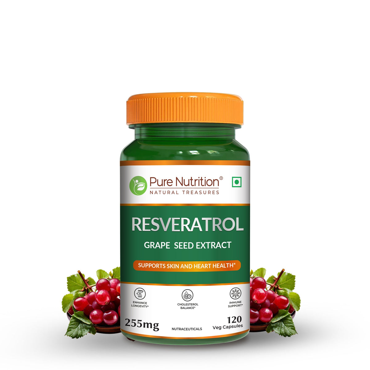 Resveratrol with Grape Seed Extract | Antioxidant Support  255mg