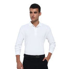 Jack Nicklaus Men's Euro Detail Long Sleeve Golf Polo - Bright White