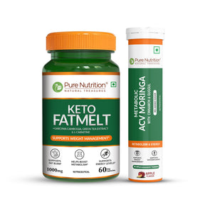 Weight Management Combo: Keto Fatmelt + ACV Moringa Effervescent - Nutrition by Pure Nutrition