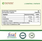 L-Carnitine L-Tartrate 500mg Veg Capsules  Fat Metabolism & Energy