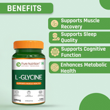 L-Glycine 500mg Veg Capsules  Muscle, Cognitive & Sleep Support | 120 Caps