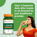 L-Glycine 500mg Veg Capsules  Muscle, Cognitive & Sleep Support | 120 Caps