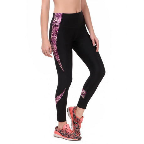Performance Legging Tights For Women (Leopard Violet)