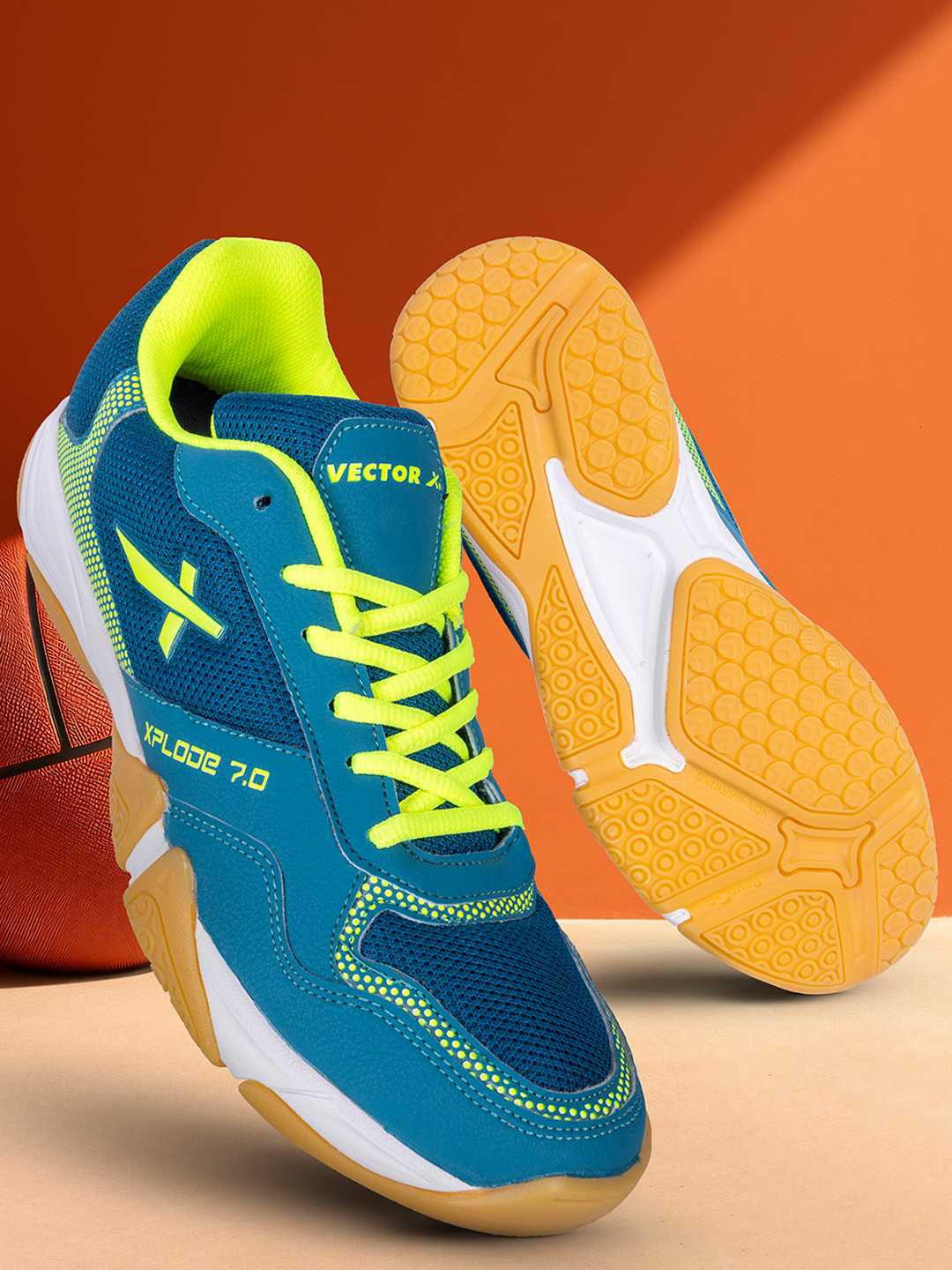 Xplode 7.0 Lightweight Non-Marking EVA Phylon Rubber Sole Badminton Shoes For Men